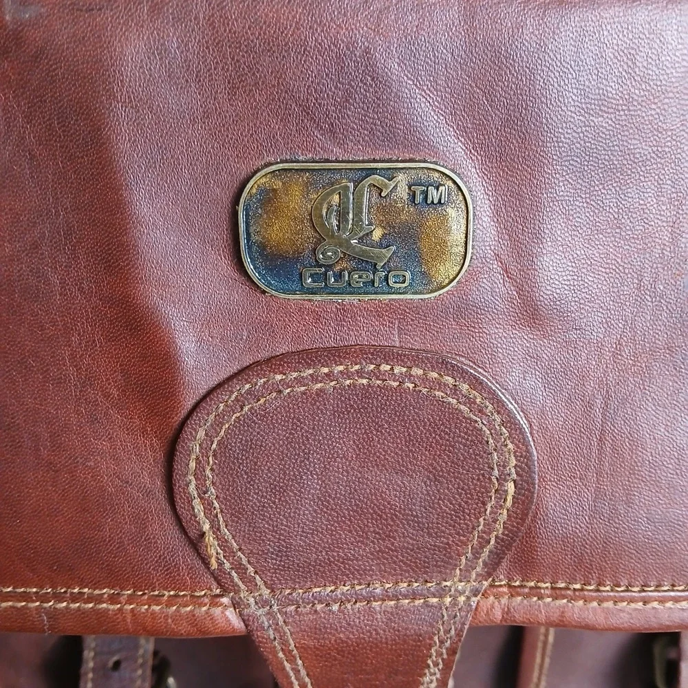 Cuero Brown Leather Messenger Bag Vintage Satchel Laptop Briefcase Work Bag